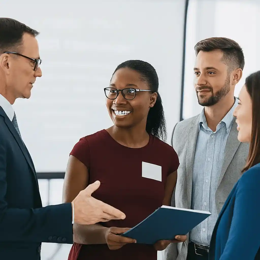 Equipo profesional en evento PLA